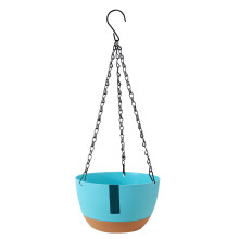 Plastic Hanging Planter, Balcony Planter Holder with Ventilation and Drainage Holes, Removable Tray Design for Efficient Water Management, Space