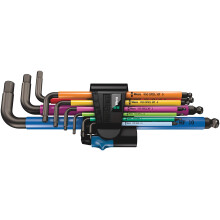 Wera 950 SPKL/9 SM HF Multicolour L-key set metric BlackLaser with hol