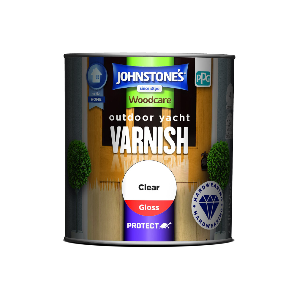 Johnstone's Woodcare Outdoor Yacht Varnish - Clear 250Ml