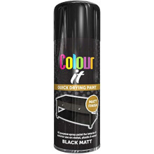 All Purpose Black MATT 400ML - Professional Satin Finish Spray Wood Color Paint