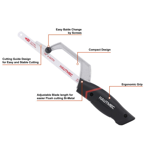 HAUTMEC Junior Hacksaw, Mini Hack Metal Saw, Compa 1