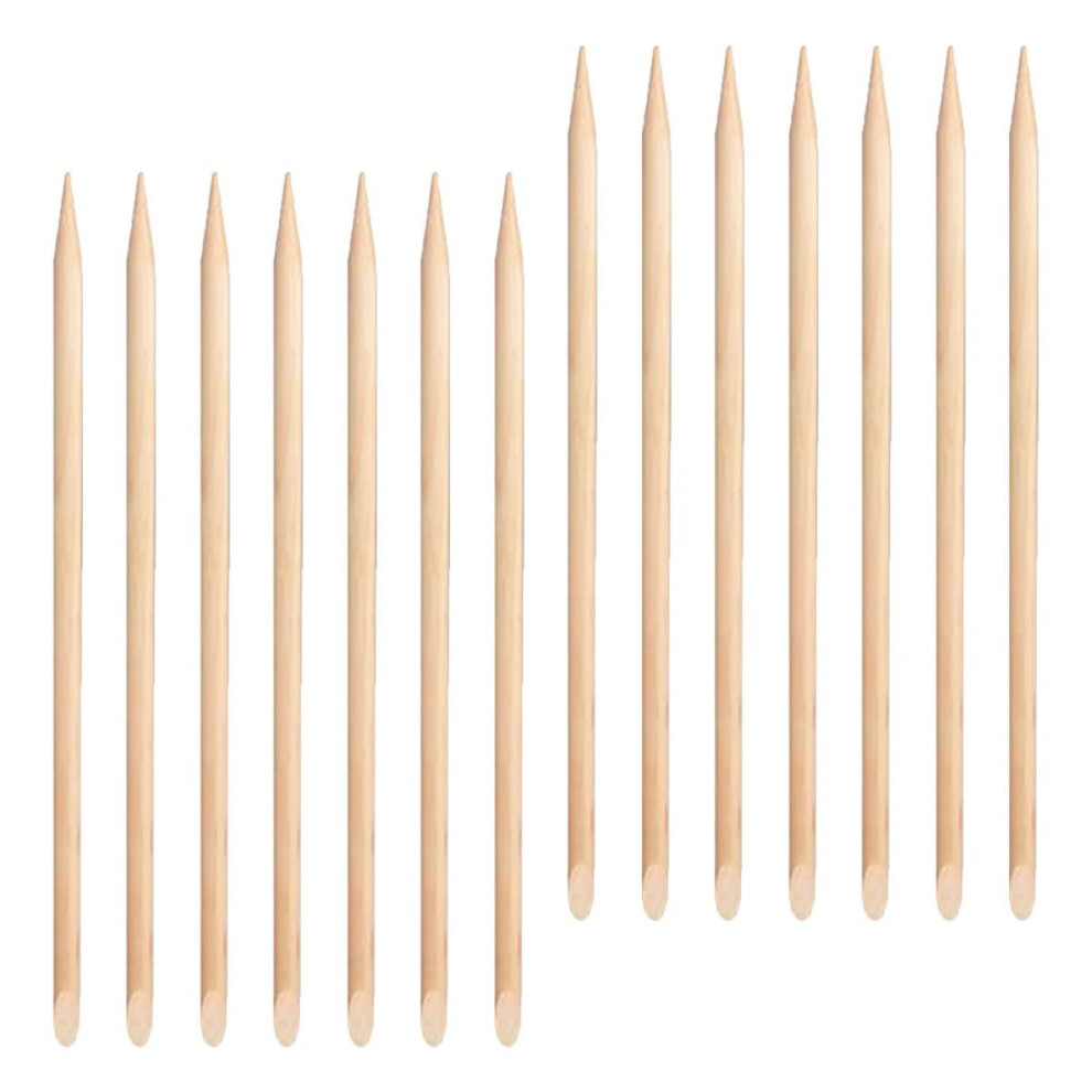 100pcs Wooden Cuticle Pusher Sticks for Manicure Nail Art with Smooth Polished Finish