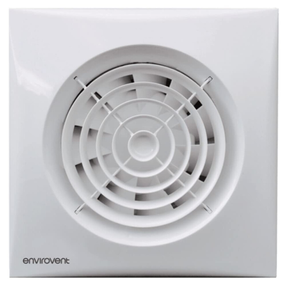 Envirovent Sil100 Silent-100 Axial Silent Extractor Fan Axial 100 Mm / 4 Inch Timer Model (White) 43620289