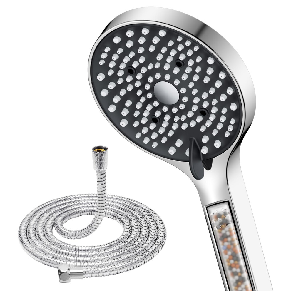 Yeaupe Shower Head And Hose 1.6M - 110Mm Filter Powerful Flow Shower Hose And Head High Pressure 6 Modes Pressure Boosting Handheld Showerhead For Lo 83686030