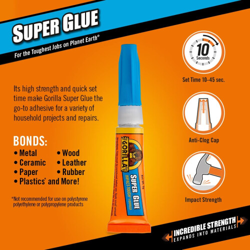 Gorilla Gorilla Super Glue 3g (Pack of 2) 1