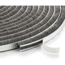 10 Meter Draft Excluder Tape for Door Windows, Brush Weather Stripping 9 mm(W) x 5mm(T), Self-Adhesive Windows Seal Strip Air Stopper for Sliding/Ext