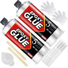5 Minute Epoxy Glue 100ml, Universal Clear Epoxy Adhesive for Metal, Plastic, Wood, Ceramics, Glass and More, Sturdy, Waterproof, Heat-Resistant, Fas