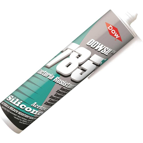 Dowsil 785 Bacteria Resistant Acetoxy Silicone Sealant, White, 310ml 2