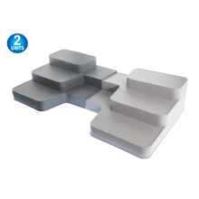 Étagère à épices extensible à 2 niveaux - S'étend de 42 cm à 62 cm, antidérapante, idéale pour la cuisine, le garde-manger, les placards,