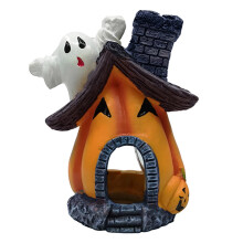 XIUH Halloween Aquarium Deko-Set - Fischhaus aus Kunstharz, kompatibel mit Aquarien, Cartoon-Gemüse-Thema, Sonderangebot!