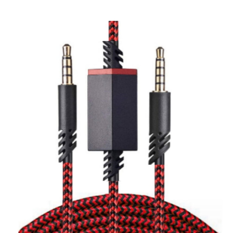Jixopn Replacement Headset Cable Inline Mute Cord For Astro A10/A30/A40/A40tr/A50(Red) Red 9173940814820