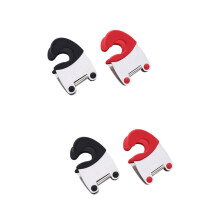 Set van 2 keukengerei houders: lepel, pannenklem, flexibele pannenklem, pannenklem, lepelhouder.