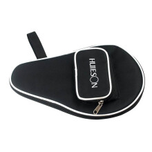Table Tennis Paddle Case with Large Gourd Shape Fits 3 Balls Black Racket Cover for Men and Women