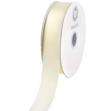 Homeford dobbeltsidet satinbånd, 7/8 tommer, 25 yards, elfenben