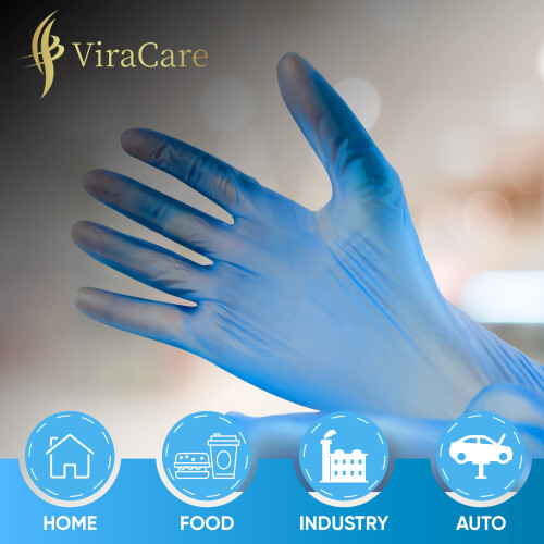ViraCare 1000 x Blue Disposable Gloves Medium | Vi 1