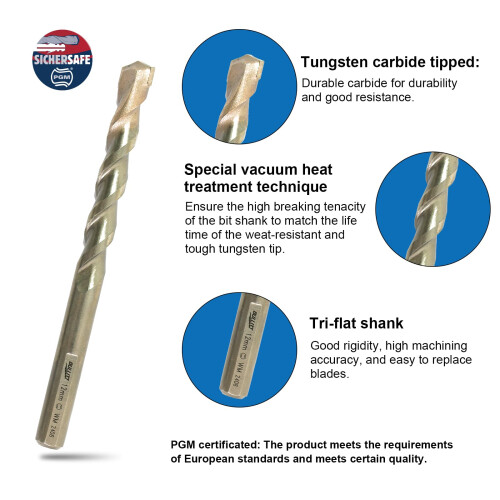 BULLITT Masonry Drill Bits, PGM Certificated Drill 2