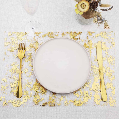 YiFudd Hot Gold Foil Mesh Τραπεζομάντιλο Διακόσμησης Γάμου για Πάρτι και Γάμο, Πολυτελές