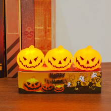 HKUKY Halloween Cushaw LED-Nachtlicht Geisterfest Dekoration Geistergesicht Party Szene Atmosphäre Lampe Schreibtisch Ornamente