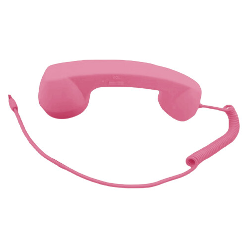 Chicmine Receptor de Celular Retro 3.5MM com Volume Ajustável e Microfone - Acessório para Celular