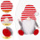 WinysinChristmas Gnome Θήκες για Επιτραπέζια Σκεύη, Σετ Τσέπες, Κουτάλι, Πιρούνι, Τσάντες 4