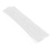 100 ks bielych umelých kvetov, zelene, girlandy, praktické drôtené stonky, obalené kvetinovými drôtmi, kvetinárske drôty, DIY remeslá