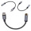 Jixopn1/1.5/2M USB-C σε 3.5mm προσαρμογέα ακουστικών, πλεγμένο καλώδιο ήχου, συμβατό με iPhone15, 1