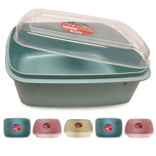 Set van 6 grote, lekvrije voedselbewaarcontainers van 5 liter, BPA-vrij, geschikt voor magnetron en vriezer.