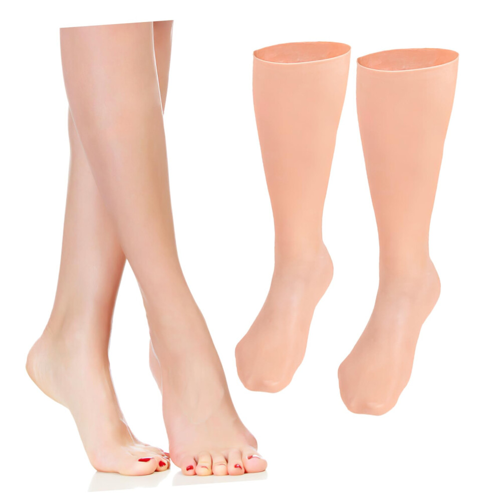 Moisturizing Gel Socks for Dry Cracked Feet with Deep Hydration Lock, Reusable Spa Socks