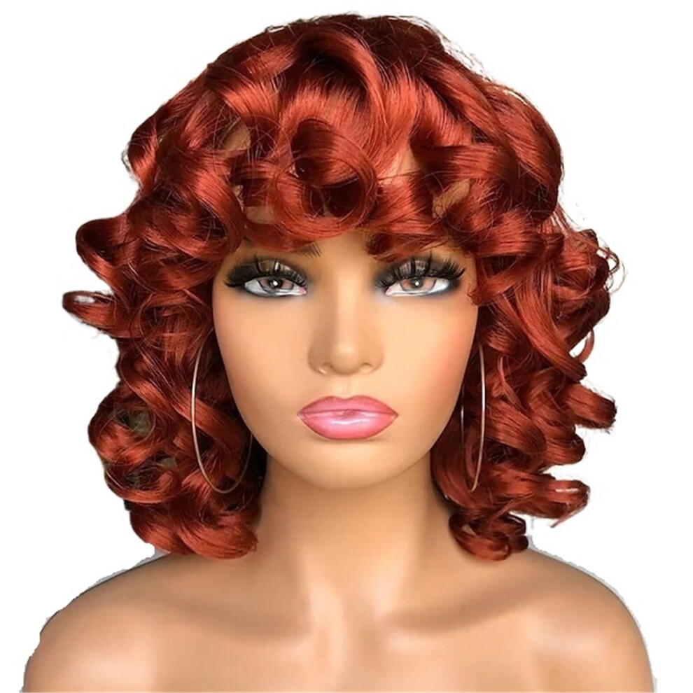 Unisex Multicolor Small Curl Afro Wig For Women, Synthetic Curly Hair With Instant Afro Volume, Type2