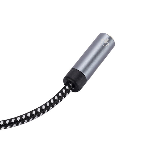 Jixopn1/1.5/2M USB-C σε 3.5mm προσαρμογέα ακουστικών, πλεγμένο καλώδιο ήχου, συμβατό με iPhone15, 2