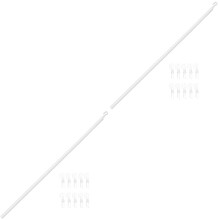 Conjunto de 2 varões para persianas venezianas, cortinas brancas, ganchos para varão de cortina, varão inclinável para persiana.