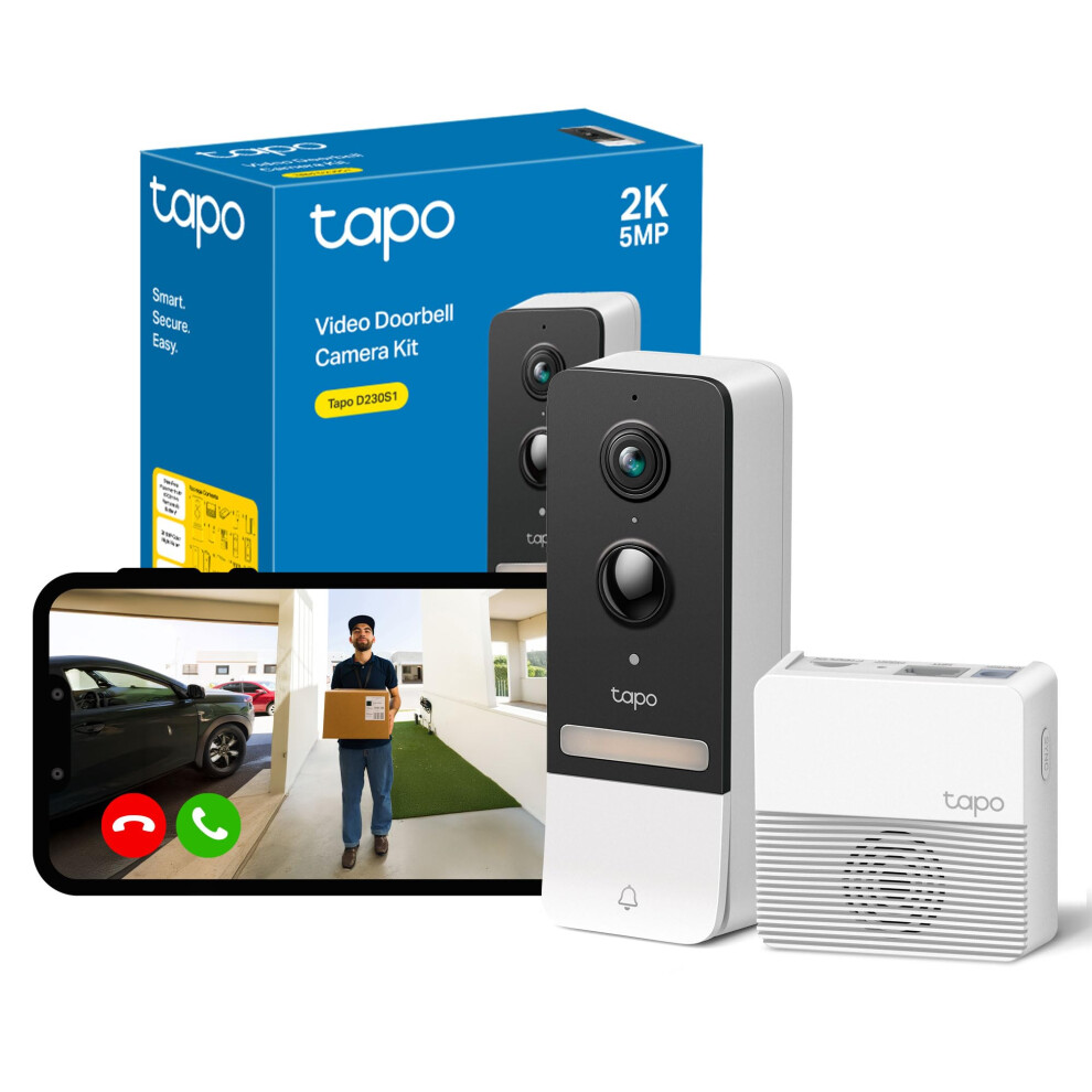 Tapo D230s1 2K 5Mp Battery Video Doorbell Wireless 57155968