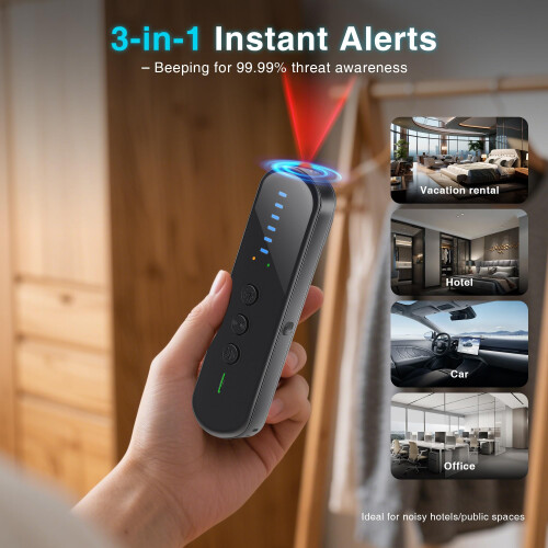 AOBOCAM Spy Hidden Camera Detector, GPS Tracker & 2