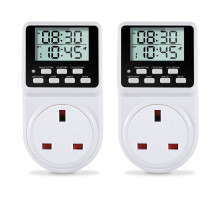 ORIDGET 24 Hour Digital Electric Timer Plug Socket