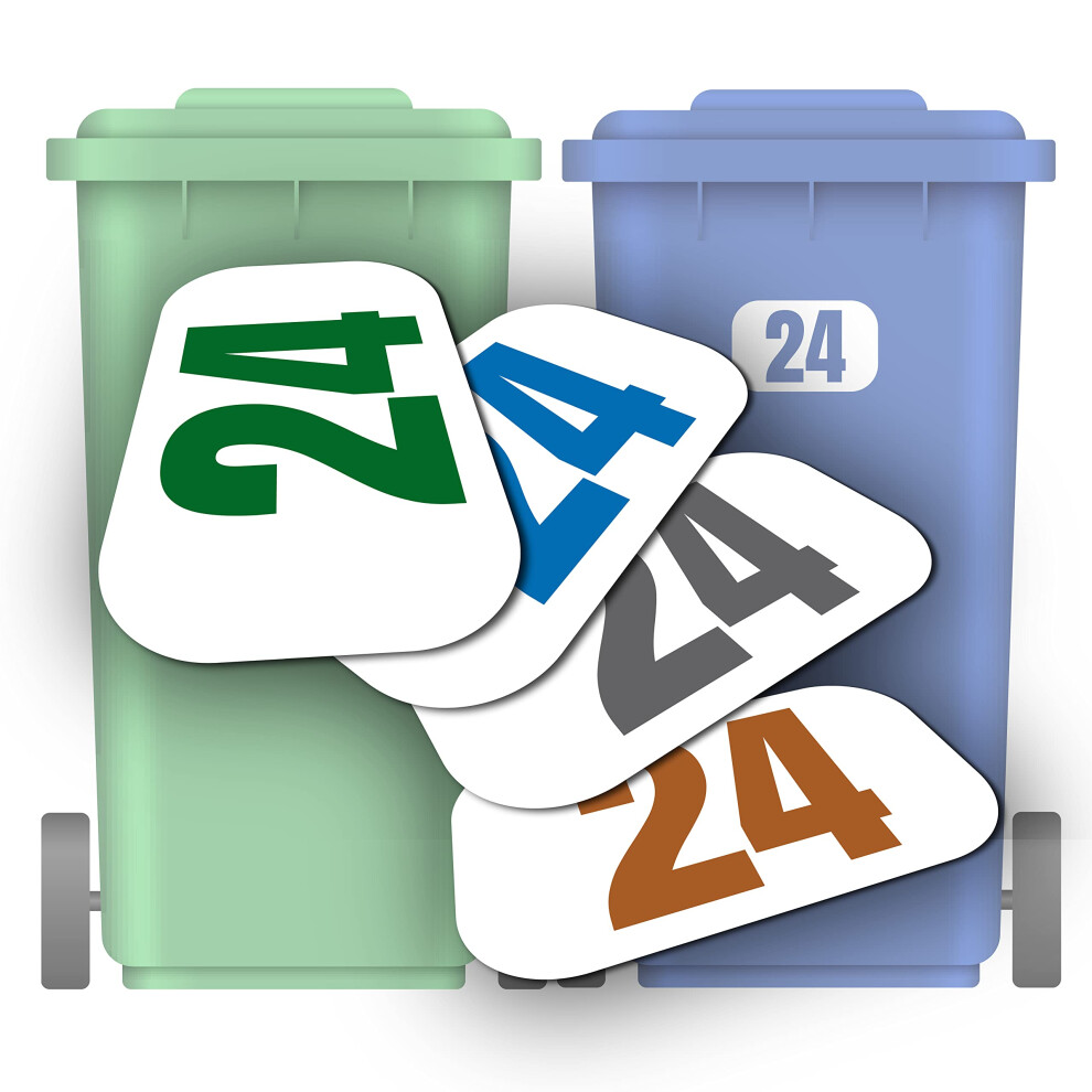4 X Personalised Bin Numbers For Wheelie Bins With 88855127