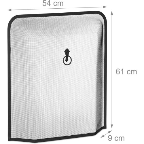 OptiProducts Black Fire Guard For Fireplace, Open 1