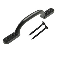 Antique Black Door Bows Pull Handles 6 Inch Slidin