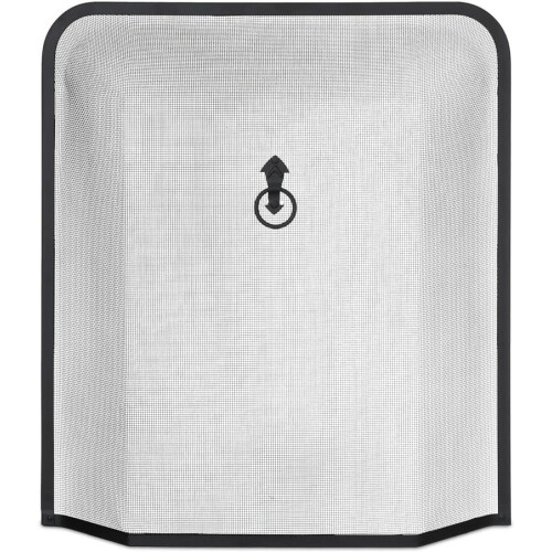 OptiProducts Black Fire Guard For Fireplace, Open 2