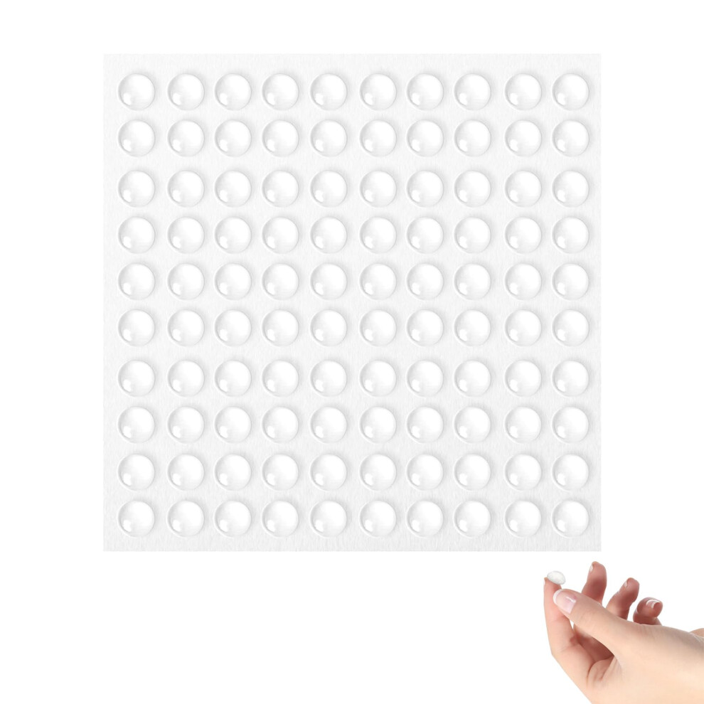 100 Pcs Clear Rubber Feet, 8 * 3Mm Silicone Rubber Stoppers,Door Bumpers Clear Sticky Dots For Furniture Glass Tables Door 68158842