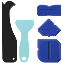 WOLMIK Sealant Finishing Tool Set - 5 PCS Silicone Scraper Tools, Silicone Sealant Remover Tool, Upgraded Sealants Finishing Tools with Scrapers & 3