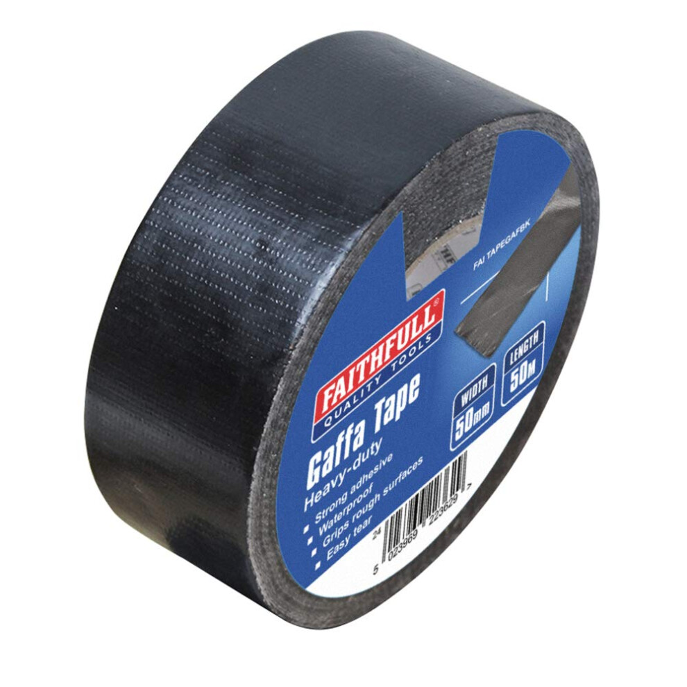 Faithfull Gaffa Tape 50Mm X 50M Black