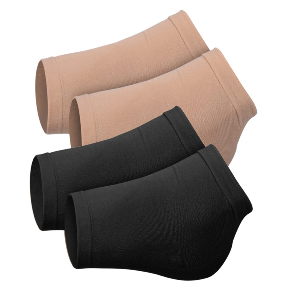 Silicone Heel Protectors Moisturizing Toeless Heel Socks for Dry Cracked Heels Cushioning Sleeves