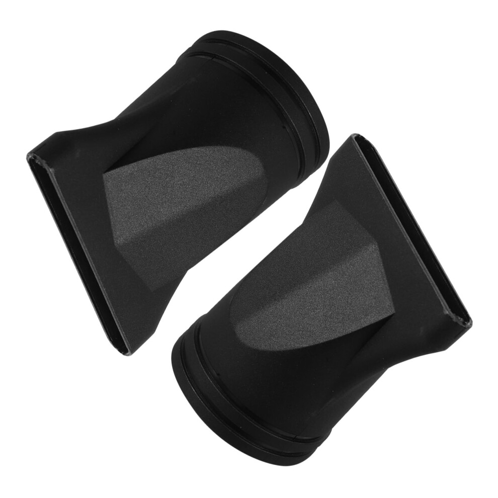Black Hair Dryer Nozzle Attachments 2Pcs Concentrator For Curly Hair With Precision Airflow And Shine