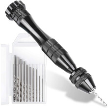 LEOBRO Hand Drill for Resin Molds, 12 cm Black Min