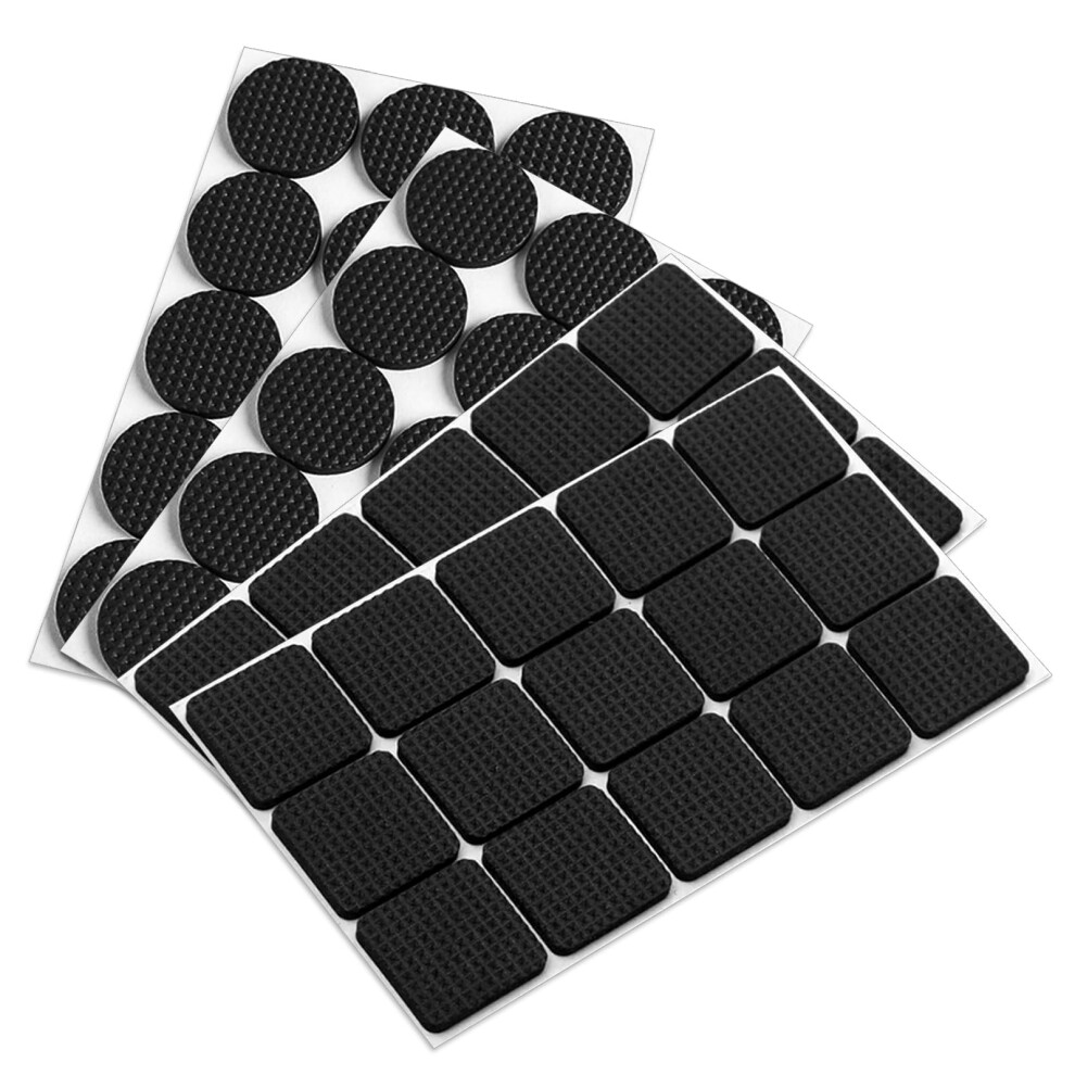 60 Pcs Non Slip Furniture Pads Floor Protectors,Self Adhesive Rubber Feet Pads Furniture Grippers,Dense,Anti Scratches Furniture Feet Protectors For 84585639