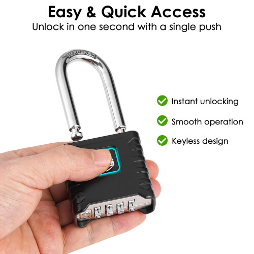 SharkByte 2 Pack Long Shackle Combination Padlocks 1