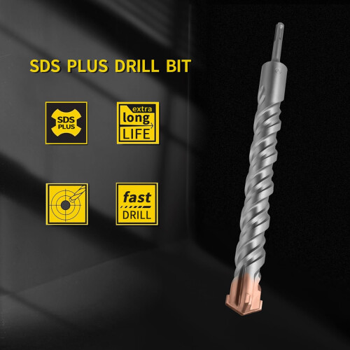 HILPATY SDS Plus Masonry Drill Bits 16 x 250mm Tun 1