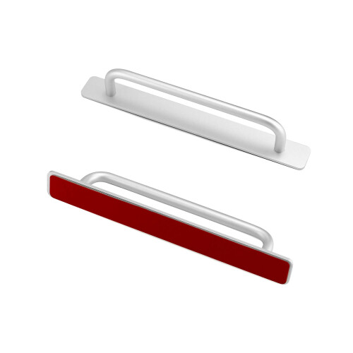 QWORK 2PCS Door Pull Handle Self Adhesive Aluminu