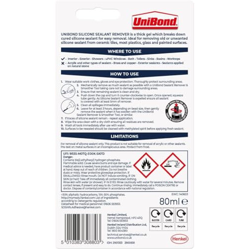Unibond Unibond Silicone Sealant Remover, Effective Sealan 1