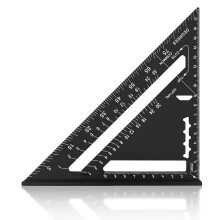 Senbaler 7 inch Carpenters Speed Square Metric,Roofing Rafter Square, Thickened Aluminum Alloy Triangle Ruler Protractor,Layout Tool Kit for Builders